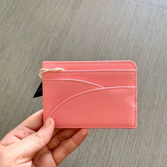 Faux Leather Card Case - Set of 3 - Lilac Pink Black - Picture 2 of 8